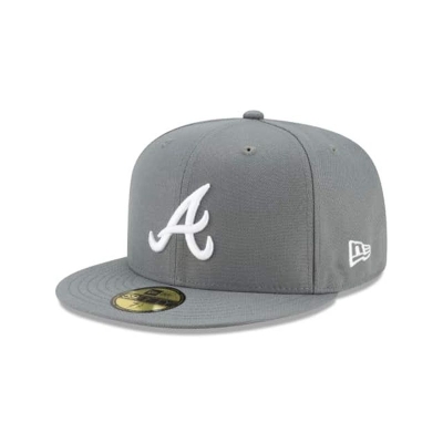 Atlanta Braves Gorra | New Era MLB Floral Undervisor 59fifty Fitted Cap Mexico - Grises